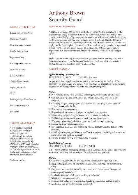 Security guard CV sample Cool Cv, Security Resume, Office Administrator, First Job Resume, Resume Photo, Cv Sample, Covering Letter, Corporate Security, Resume No Experience