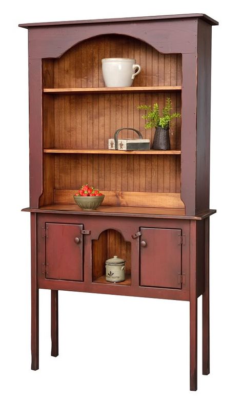 USA Primitive Furniture Hutch Decor Rustic Country Kitchen Distressed Rustic Country Furniture, Farm Dining Table, Country Cupboard, Primative Decor, Rustic Country Kitchens, Hutch Decor, Colonial Furniture, Prim Decor, Cottage Furniture