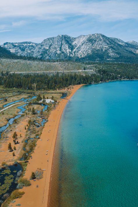 Baldwin Beach in Tahoe // In this post we cover 10 incredible things to do around Emerald Bay in South Lake Tahoe Emerald Bay, Catch Flights, South Lake Tahoe, California Travel, Lake Tahoe, State Park, Amazing Things, State Parks, Things To Do