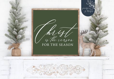 Christ Is The Reason For The Season, Christian Christmas Signs, Christian Christmas Svg, Christmas Sign Svg, Svg Christian, Gift Season, Christmas Pillows, Christian Svg, Create Digital Product