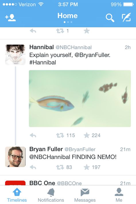 Bryan Fuller tweet! Lol Bryan Fuller Tweets, Hannibal Season 4, Hannibal Funny, Bryan Fuller, Hannibal Series, Nbc Hannibal, Hannibal Lecter, Bbc One, Finding Nemo