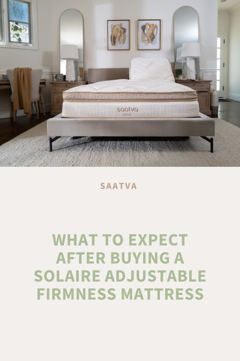 Our Solaire adjustable firmness mattress is the perfect option for couples. With 50 firmness settings on each side, you can both choose your ideal comfort level without compromise.

If you’ve purchased a Solaire (or are considering it), here’s what you need to know to get the most out of your sleep experience.

Check out this article for tips on delivery day setup, using your remote, breaking in your mattress, and answers to common Solaire questions. Luxury Mattresses, Mattress Buying, Online Mattress, Viewing Room, Breaking In, Sleep Health, Adjustable Mattress, Mattress Dimensions, Adjustable Base