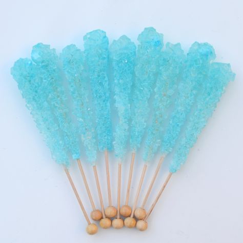 Blue Candy Table, Blue Rock Candy, Rock Candy Sticks, Food Cupcakes, Blue Cotton Candy, Blue Cookies, Something Blue Bridal, Blue Rock, Wedding Sweets