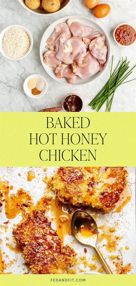 Healthy Hot Honey Chicken, Hot Honey Chicken Breast, Hot Honey Recipe Ideas, Hot Honey Chicken Thighs, Baked Hot Honey Chicken, Honey Chicken Breast, Honey Chicken Thighs, Honey Pork Chops, Honey Baked Chicken