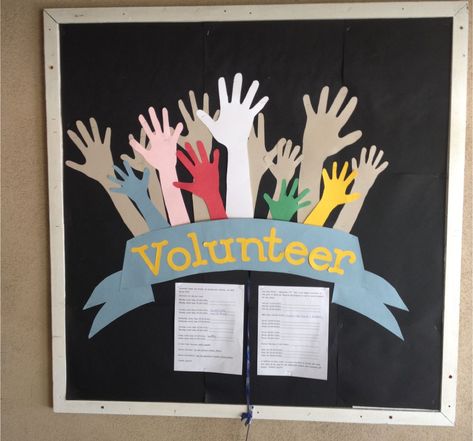 Volunteer Sign Up Table, Volunteer Board Ideas, Community Service Bulletin Board Ideas, Bulletin Board Ideas Welcome Back, Volunteer Bulletin Board Ideas, Volunteer Bulletin Board, Pto Bulletin Board Ideas, Pta Bulletin Board Ideas, Bulletin Board Ideas Winter