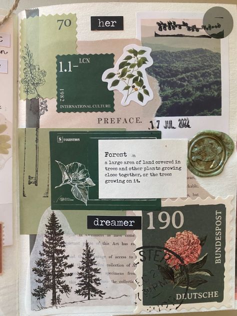 Green Art Journal, Green Scrapbook Ideas, Green Journal Ideas, Green Scrapbook, Green Vibe, Green Journal, Diy Photo Book, Travel Journal Scrapbook, Journal Inspiration Writing