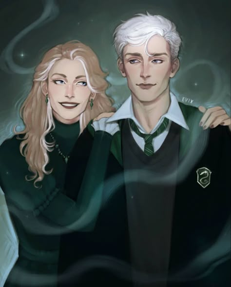 narcissa and draco Narcissa And Draco, Malfoy Family, Art Harry Potter, Draco Malfoy Fanart, Dramione Fan Art, Harry Potter Icons, Harry Potter Artwork, Harry Potter Drawings, Harry Potter Headcannons