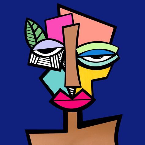 Drawing Heart, Arte Doodle, Cubist Art, Afrikaanse Kunst, Cubism Art, Abstract Face Art, Picasso Art, Soyut Sanat Tabloları, Arte Inspo