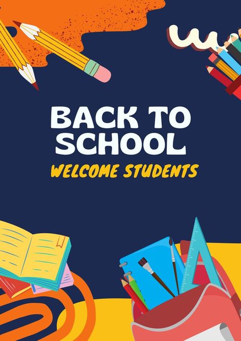 welcome back to school poster Back To School Poster Design, Welcome Back To School Poster, School Poster Design, Back To School Poster, Welcome Students, School Poster, Welcome Back To School, School Posters, Welcome Back