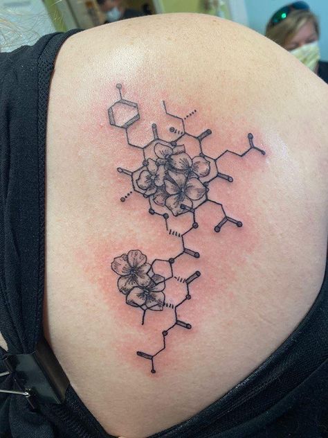 Oxytocin tattoo on @sweetlittlefox - The Badass Breastfeeder Oxytocin Tattoo, Breastfeeding Tattoos, Breastfeeding Tattoo, Pass My Exams, Woman Laying, Architecture Sketch, Get A Tattoo, Tattoo On, Maple Leaf Tattoo