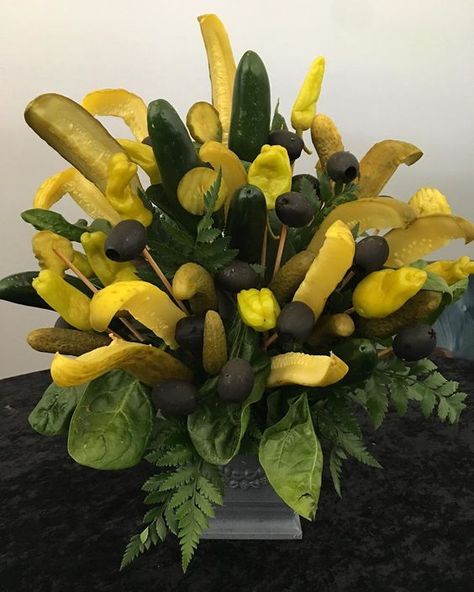 Pickle Bouquet, Pickle Platter, Food Bouquet, Am I The Only One, Pickles, Event Planning, My Heart, Carrots, Valentine's Day