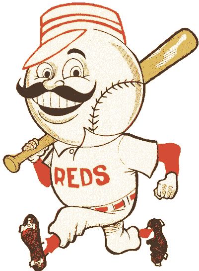 Cincinnati Reds Alternate Logo (1960) - Old time Reds player with baseball head Mlb Team Logos, Cincinnati Reds Baseball, Mlb Logos, Baseball Art, Baseball Memorabilia, Sports Team Logos, Reds Baseball, Virtual Museum, Sports Figures