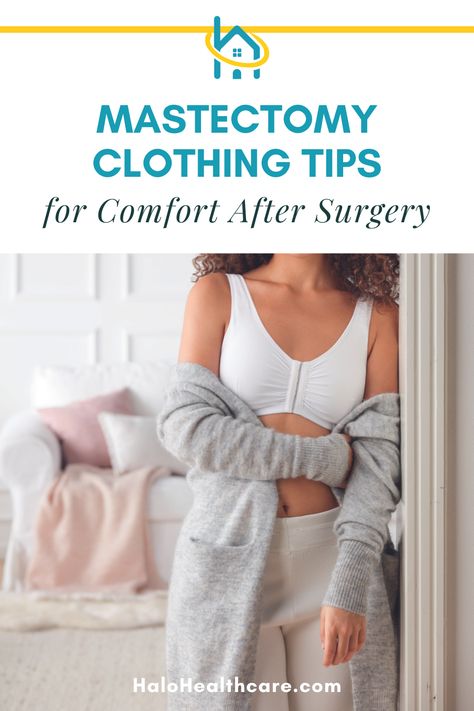 Whether you have a single or double mastectomy, your range of motion can become limited after surgery. This is why, it is essential to find proper fitting mastectomy clothing that won't cause you discomfort when putting them on or wearing them. Keep reading for more tips! After Mascetomy, Mastectomy Recovery Must Haves, Double Mastectomy Reconstruction, Single Mastectomy, Post Mastectomy Clothing, Post Mastectomy Fashion, Post Surgery Clothing, Mastectomy Reconstruction, Mastectomy Clothing