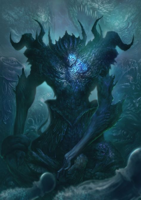 ArtStation - Prophet of the Sea, Luka Brico Lovecraftian Horror, Cthulhu Mythos, Creature Artwork, 다크 판타지, Dungeons And Dragons Homebrew, Fantasy Monster, Sea Monsters, Creature Concept Art, High Fantasy