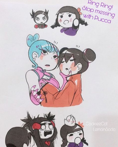 Pucca Garu Fanart, Pucca Funny, Pucca And Garu, Anime Family, Happy Tree Friends, Amazing Drawings, Cartoon Crossovers, Anime Baby, Cartoon Movies