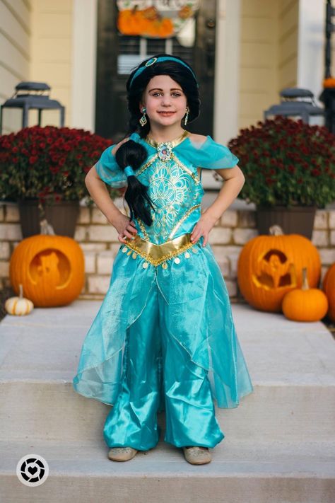 Jasmine Aladdin Kids Costume Jasmine Costume Halloween, Halloween Family Costumes, Kid Costume, Aladdin Costume, Jasmine Aladdin, Aladdin Jasmine, Costume For Kids, Halloween Family, Aladdin And Jasmine