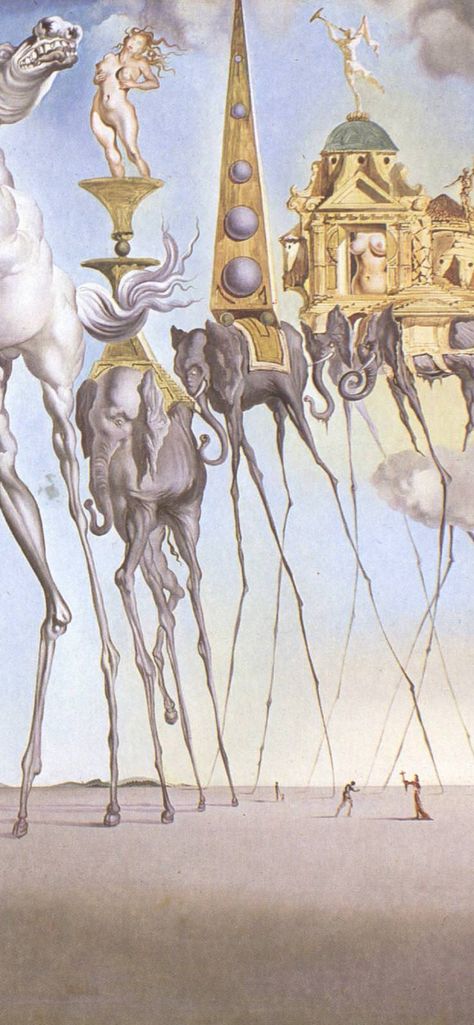 Download free HD wallpaper from above link! #salvadordalisurrealisticpaintings Paintings Wallpaper, Surreal Art Painting, Salvador Dali Paintings, Temptation Of St Anthony, Salvador Dali Art, Dali Paintings, Dali Art, St Anthony, Wallpaper For Iphone