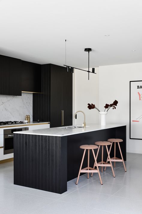 Shoji White, The Local Project, Black Kitchen, Black Cabinets, Local Design, Black Kitchens, Australian Design, Contemporary Kitchen, House Inspo