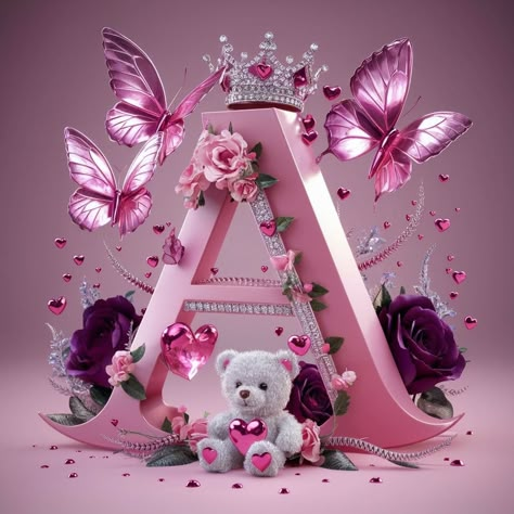 Aesthetic letters alphabet