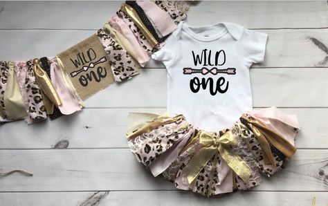 For your wild one! Tutu Skirt Outfit, Tutu Shirt, Fabric Tutu, Wild One Birthday Party, Cake Banner Topper, Animal Print Fabric, Safari Jungle, Rock Outfit, Pink Cheetah