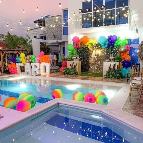 [PaidAd] 72 Impressive Neon Pool Party Ideas Tips You'll Be Surprised By Right Now #neonpoolpartyideas 15th Birthday Pool Party Ideas, House Party Themed Party, Birthday Pool Party Ideas For Adults, Neon Pool Party Ideas, Adult Pool Party Ideas, Pool Party Ideas For Adults, Pool Party Neon, Neon Pool Party, Sweet 16 Pool Parties