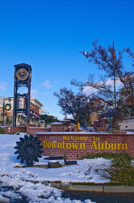 Downtown Auburn, California in the snow. Auburn California, California Towns, California Gold Rush, Today Is Your Day, California Gold, Love Sick, Moving Services, Summer Mood, California Dreaming