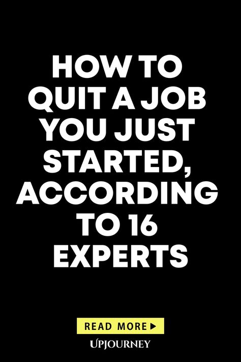 Discover valuable insights on how to navigate quitting a job that you just started from 16 experts in the field. Whether you're seeking advice on etiquette, timing, or simply need guidance on how to gracefully exit, this curated list has got you covered. Gain perspective and tips for handling this delicate situation with professionalism and respect. Explore now! Quitting A Job, Quit Job, Two Weeks Notice, Quitting Job, Burning Bridges, Interview Process, Resignation Letter, Dream Career, Success Tips