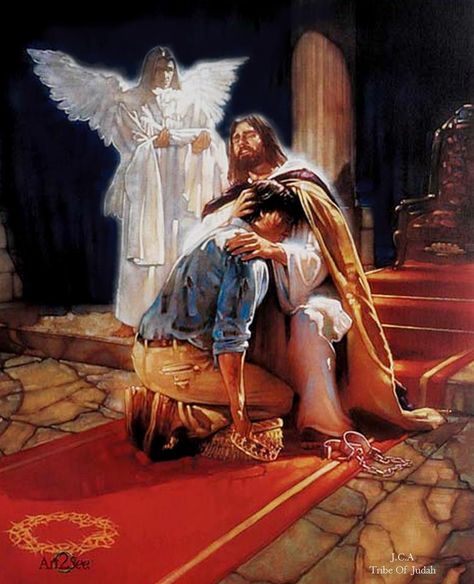 JESUS, Angel & a man in the Throne Room in Heaven. Vertrouw Op God, Thomas Blackshear, Archangel Raphael, Pictures Of Jesus, Prophetic Art, Pictures Of Jesus Christ, Peter Paul Rubens, Orthodox Icon, Christian Pictures