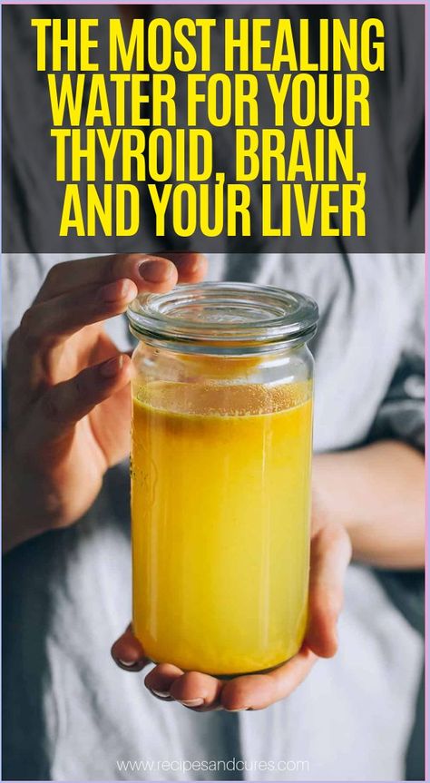 The Most Healing Water for Your Thyroid, Brain, and Liver Cooking With Turmeric, Healing Water, Healing Waters, Healthy Advice, Natural Antibiotics, Diy Remedies, Thyroid Health, Natural Therapy, Liver Health