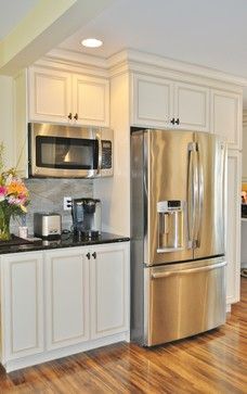 undermount microwave cabinet | 68,708 under cabinet microwave Home Design Photos Beam In Kitchen, Kitchen Wall Storage, Kabinet Dapur, Kitchen Ceiling, New Kitchen Cabinets, Kitchen Remodeling Projects, Kitchen Redo, Stainless Steel Appliances, Kitchen Remodel Idea