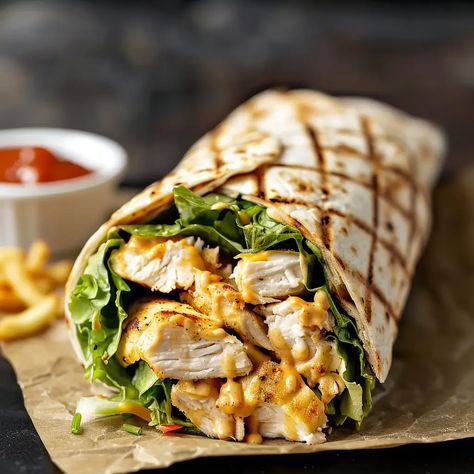 Chick-fil-a Grilled Chicken Cool Wrap Flaxseed Flour, Teriyaki Glaze, Cool Wraps, Chicken Slices, Pickled Veggies, Tzatziki Sauce, Sliced Tomato, Balsamic Glaze, Chick Fil A