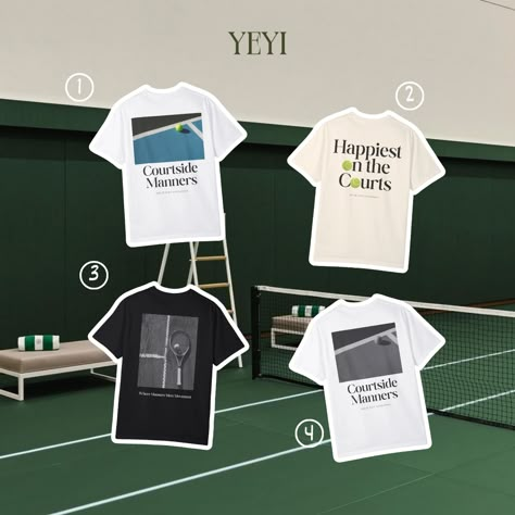 Tennis 🤝🏻 Graphic Tees Do you agree? 🎾  Shop the collection now: SHOPYEYI.COM  #tennisaesthetic #tenniscourt  #tennislove #tennisworld #golfwear #tenniswear #athleisurestyle #athleisurewear #tennisshirt #tenniswear Tennis Graphic Tee, Instagram Story Ideas For Clothing Brand, Tennis Merch, Tennis Graphic, Badminton Photos, Instagram Branding Design, Tennis Wear, Pub Design, Tennis Shirt