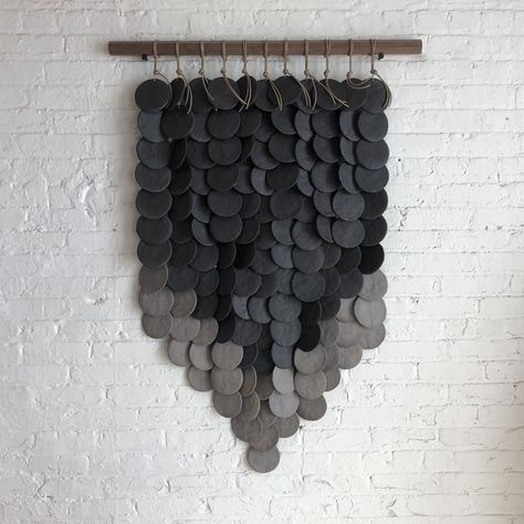 Home Art Ideas, Hemp Twine, Hanging Bar, Ceramic Wall Art, Clay Wall, Wall Hanging Diy, Wood Bar, Pottery Ideas, Clay Ceramics