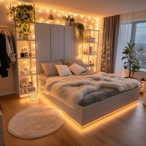 Aesthetic Large Bedroom, Cosy Room Ideas Aesthetic, Full Room Ideas Aesthetic Cozy, Aestethic Room Girl, Luxury Teen Girl Bedroom, Cosy Modern Bedroom, Aesthetic Bedrooms For Teens, Room Inspo Teenage Girl, Asthetic Bedrooms For Teens Ideas