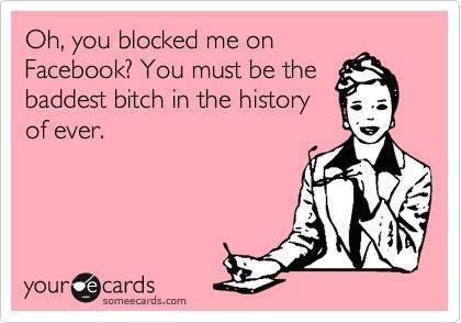 Block Me On Facebook, Blocked On Facebook, And So It Begins, Fake People, E Card, Ecards Funny, Someecards, Bones Funny, Favorite Quotes