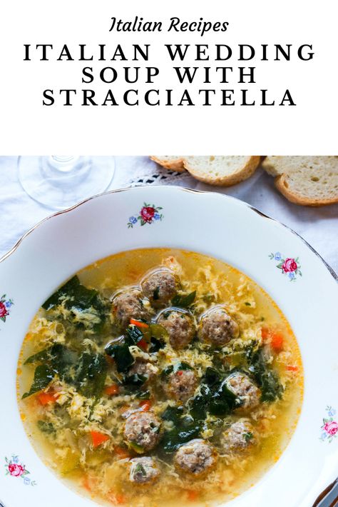 Italian Wedding Soup With Escarole, Italian Wedding Soup With Egg, Wedding Soup With Egg, Pastina Soup With Meatballs, Best Italian Wedding Soup Recipe, Stracciatella Soup, Escarole Soup, Italian Wedding Soup Recipe, Wedding Soup