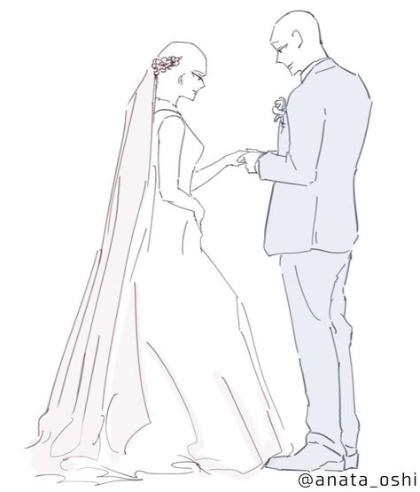 Anime Poses Reference Couple, Poses Reference Couple, Reference Couple, Poses Manga, Couple Poses Drawing, イラスト 構図 フリー, Wedding Drawing, Poses Anime, Body Base Drawing