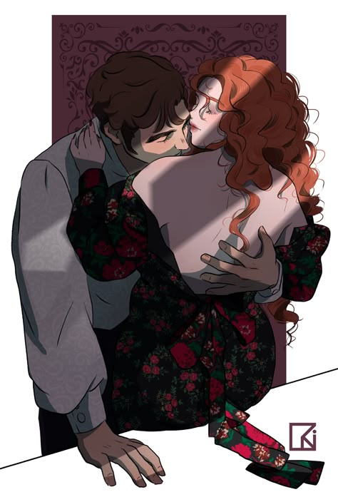 Colin And Penelope, Penelope Featherington, Colin Bridgerton, Dotted Drawings, Cute Couple Art, Romantic Art, Cute Art Styles, The Villain, Green Aesthetic