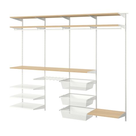 Dressing Boaxel Ikea, Ikea Boaxel Closet Ideas, Boaxel Closet System, Boaxel Ikea Ideas, Boaxel Wardrobe, Ikea Closet Ideas, Ikea Boaxel, Small Walk In Wardrobe, Ikea Closet System