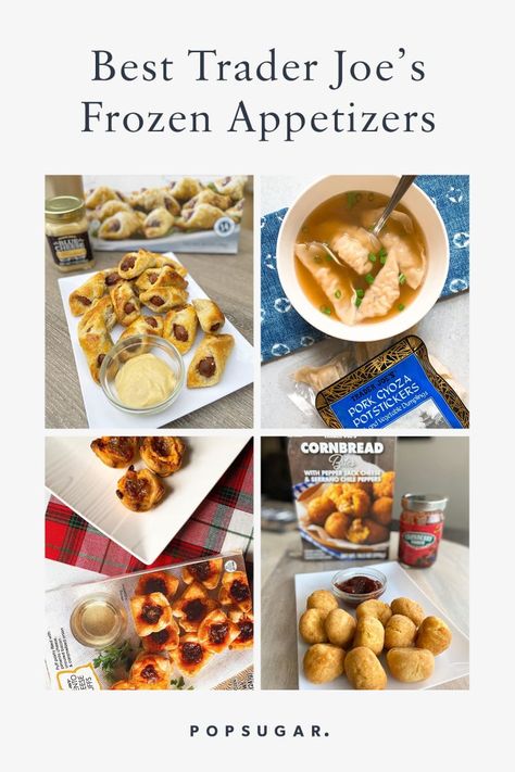 Green Bean Casserole Bites, Trader Joes Bread, Trader Joes Appetizers, Trader Joes Snacks, Homemade Appetizer, Vegetable Dumplings, Frozen Appetizers, Popsugar Food, Party Finger Foods