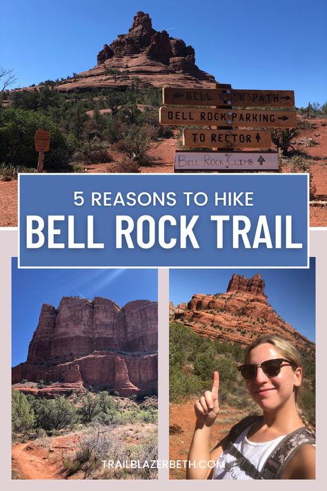 What’s the most bang for your buck area to explore in Sedona if you only had an hour? Bell Rock is in Munds Mountain Wilderness, just a 15 to 20 minute drive from Sedona’s main street. This area is a perfect choice for hikers, travelers, and nature lovers visiting Arizona. Here’s why: - 360 Degree Red Rock Views - Short and Highly Accessible - Access to Connecting Trails for More Explorations - It’s an Energy Vortex Hike - Opportunity for Rock Climbing Sedona Things To Do, Visiting Arizona, Bell Rock Sedona, Sedona Arizona Travel, Arizona Bucket List, Sedona Vortex, Sedona Hikes, Rock Pathway, Sedona Travel