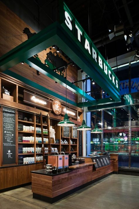 Starbucks Cafeteria, Starbucks Interior, Backyard Cafe, Starbucks Shop, Starbucks Design, Starbucks Store, Mall Shopping, Bathroom Design Black, Display Counter