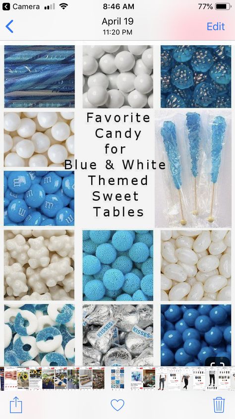 Baby Boy Shower Candy Table, Blue And White Candy Bar, Blue Candy Table Ideas, Blue And White Candy Table, Blue Candy Buffet Ideas, Blue And White Dessert Table, Wedding Table Blue, Blue Dessert Table, Blue Candy Table