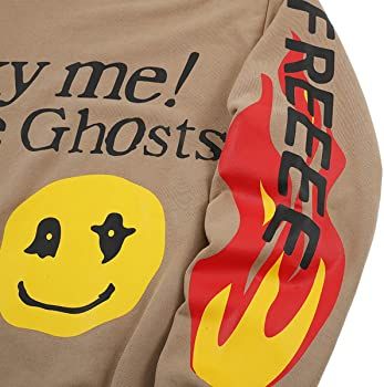 Lucky Me I See Ghosts, I See Ghosts, Letter Hoodie, Graphic Posters, Lucky Me, Hoodie Green, Cute Sweatshirts, Hip Hop Fashion, Graphic Poster