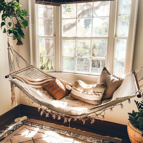 22 Stunning Indoor Hammock Ideas to Decorate Your Home Hammock Living Room Ideas, Hammock Living Room, Indoor Hammock Ideas, Hammock Inside, Hammocks Inside, Hammock Ideas, Indoor Hanging Chair, Scandinavian Room, Indoor Porch