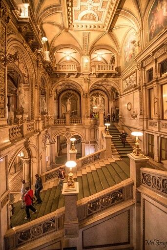 Vienna Opera House, August von Sicardsburg, Eduard van der Nüll, by mel.gray Vienna Opera House, Structures Architecture, Falling Waters, Castle Aesthetic, Architecture Landscape, Austria Travel, Fairy Queen, Grand Staircase, Budapest Hungary