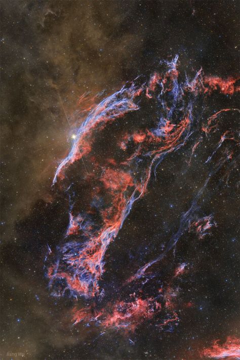 Western Veil, Veil Nebula, Cygnus Constellation, Nasa Pictures, Astronomy Pictures, Sky Moon, Wolf Moon, Space Stars, Dragon Head