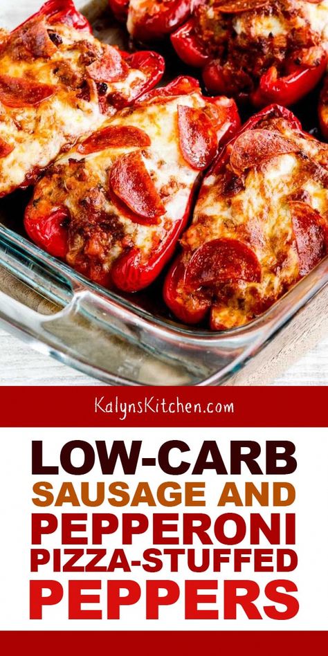 Pizza Stuffed Peppers, Low Carb Sausage, Low Carb Stuffed Peppers, Crockpot Healthy, Low Carb Low Fat Recipes, Food Motivation, Diet Recipes Easy, Craving Pizza, Best Low Carb Recipes