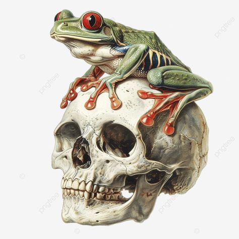 vintage art of a frog sit on the skull skull frog art png Botanical Vector, Frog Sitting, Frog Art, A Frog, The Skull, Art Png, Awesome Art, Free Png, Png Image