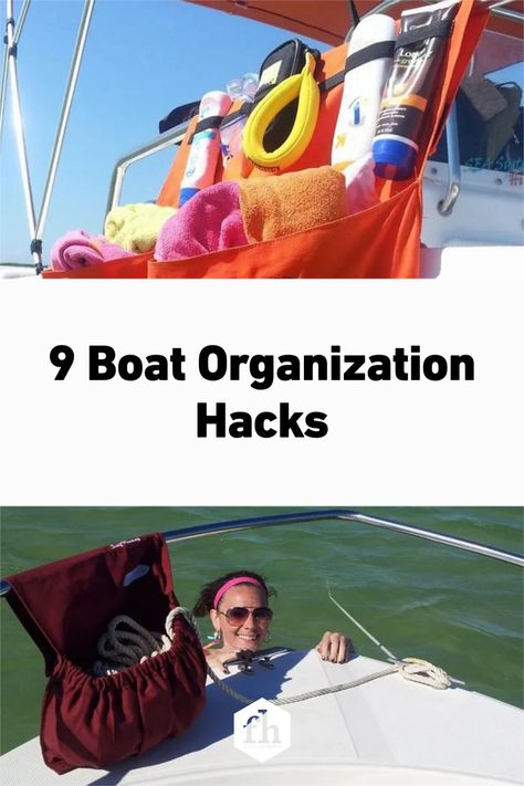 9 Boat Organization Hacks Pontoon Boat Table Diy, Boat Necessities Summer, Boat Organization Hacks, Pontoon Boat Accessories Diy, Center Console Boat Storage Ideas, Boating Necessities, Boat Hacks Ideas, Boat Organization Ideas, Pontoon Makeover